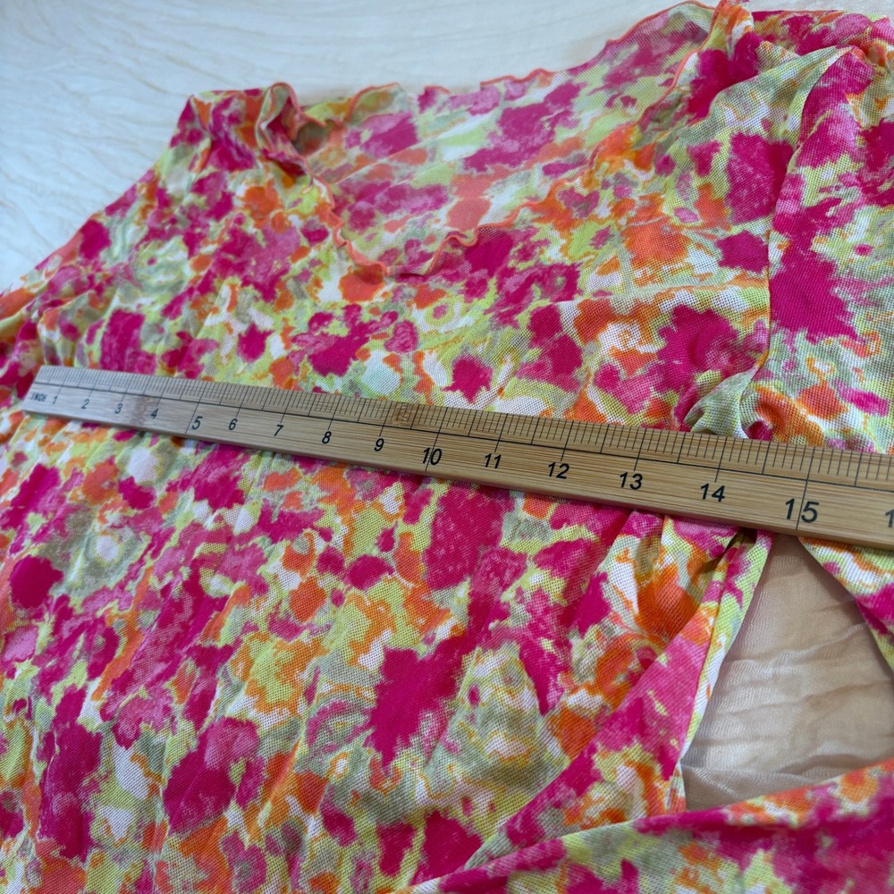 Sigrid Olsen Neon Layered‎ Tank/Long Sleeve Lightweight Top Size SP - Picture 2 of 8
